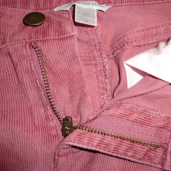 Garnet Hill Slim 5-Pocket Cord Size 2 Rose Zip/Button Closure - Picture 10 of 13